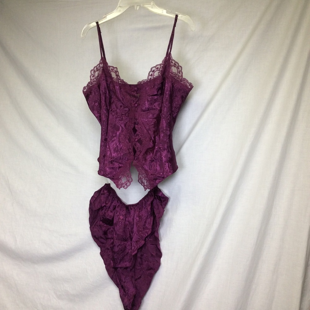 Victoria’s Secret VTG Gold Label Tag Plum Cami Panties, SzM